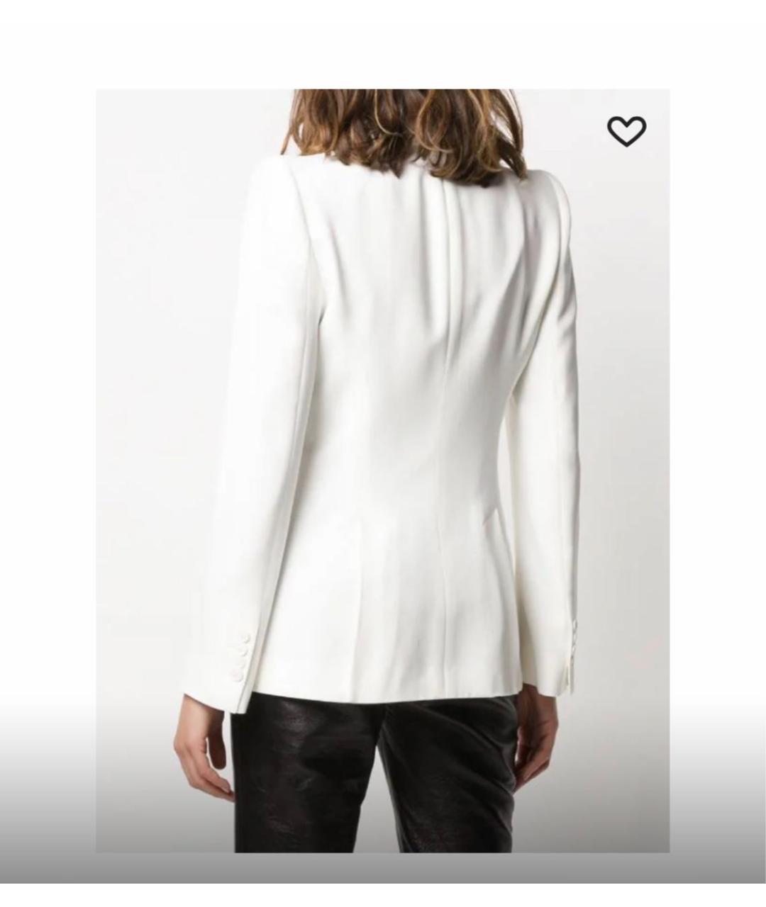 ALEXANDER MCQUEEN Белый вискозный жакет/пиджак, фото 2