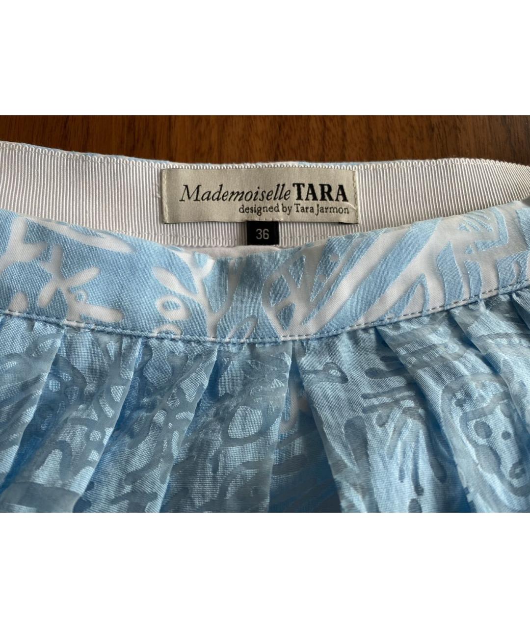 Tara Jarmon Голубая синтетическая юбка миди, фото 5