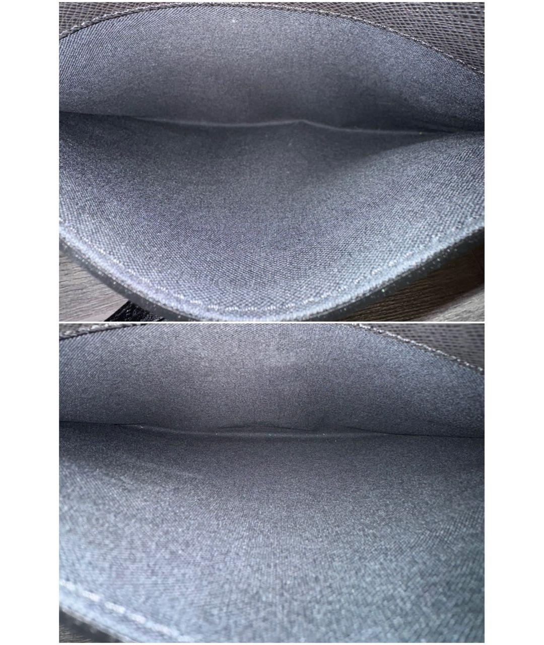 LOUIS VUITTON Черная кожаная сумка на плечо, фото 8