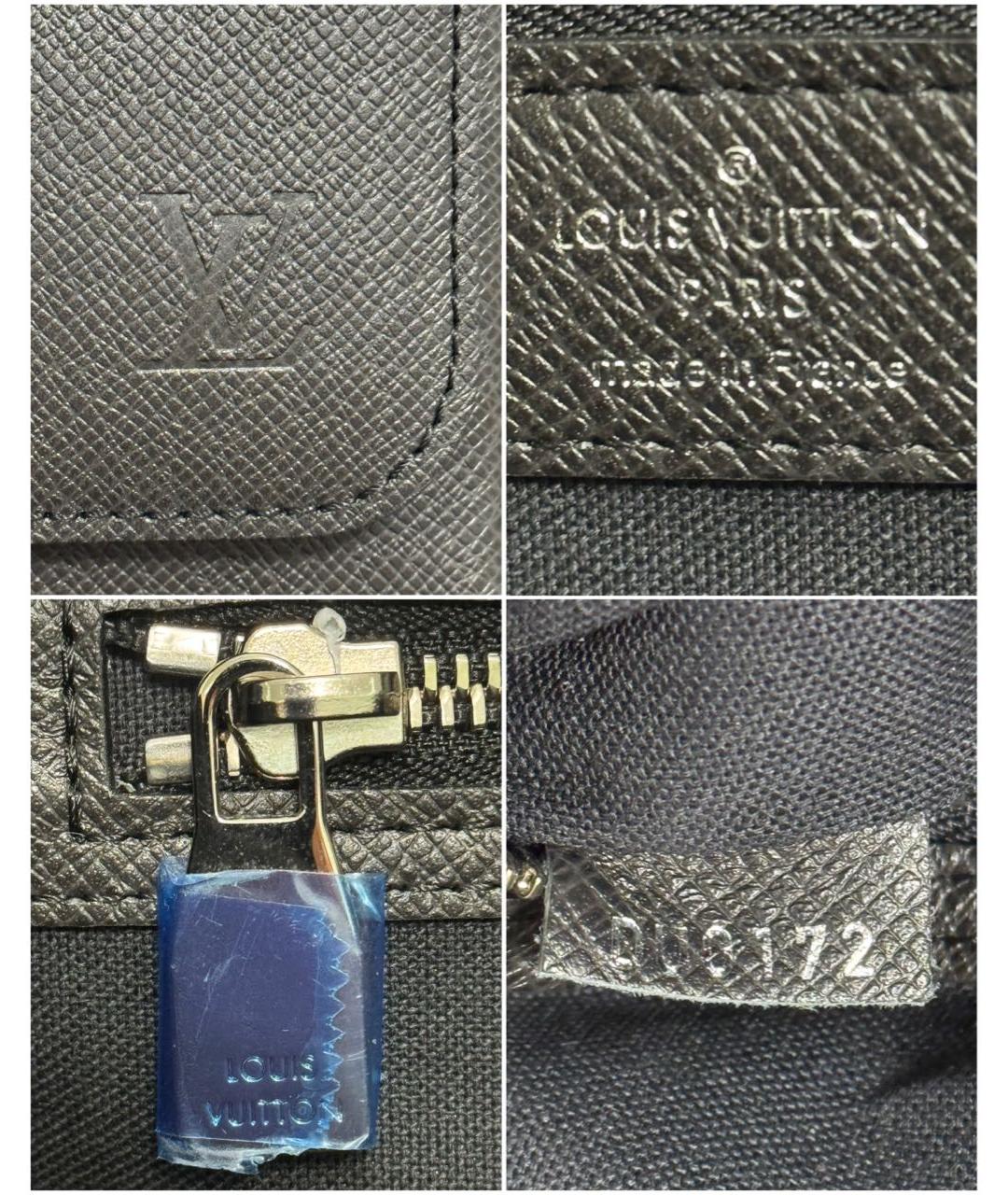 LOUIS VUITTON Черная кожаная сумка на плечо, фото 6