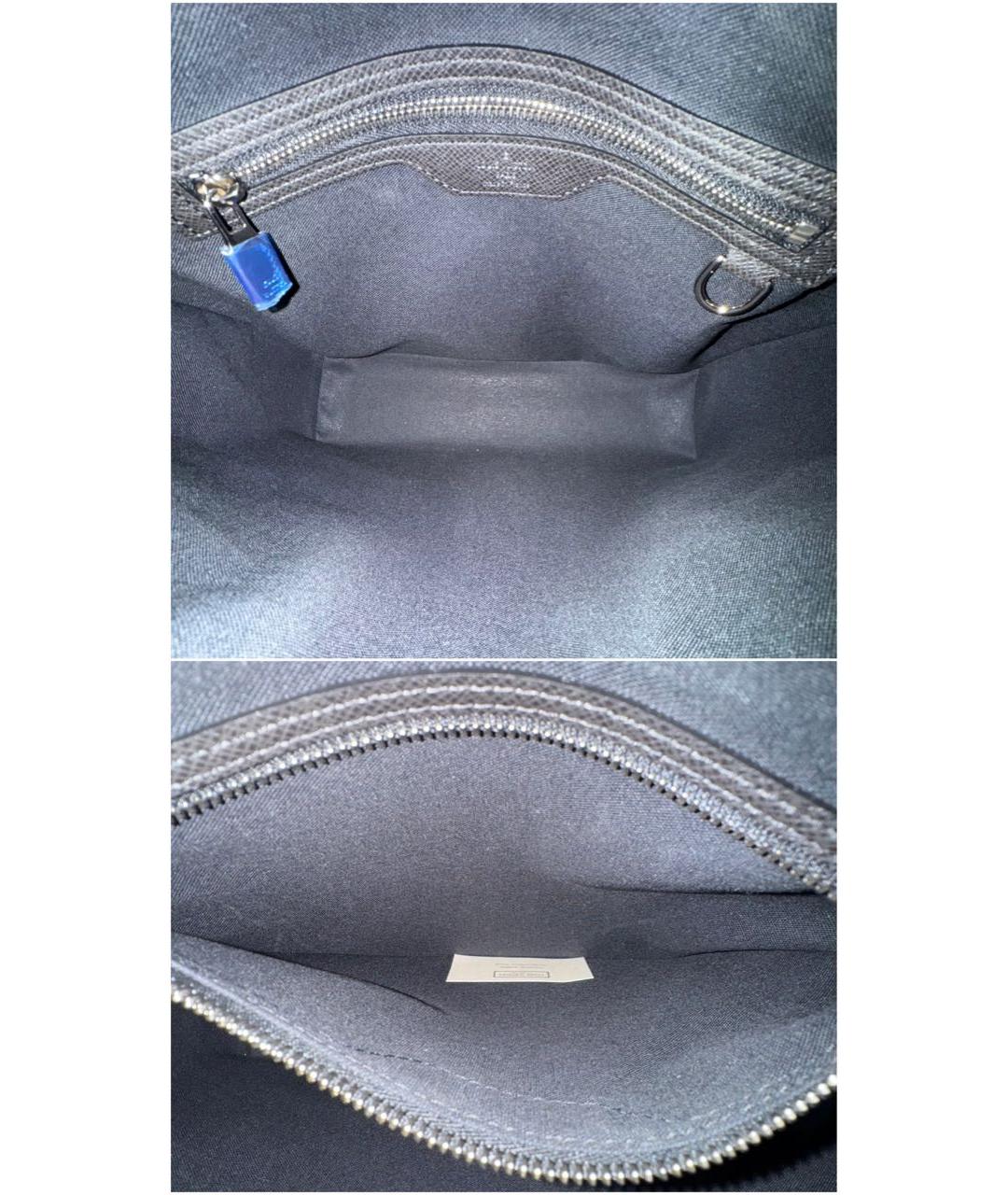 LOUIS VUITTON Черная кожаная сумка на плечо, фото 7