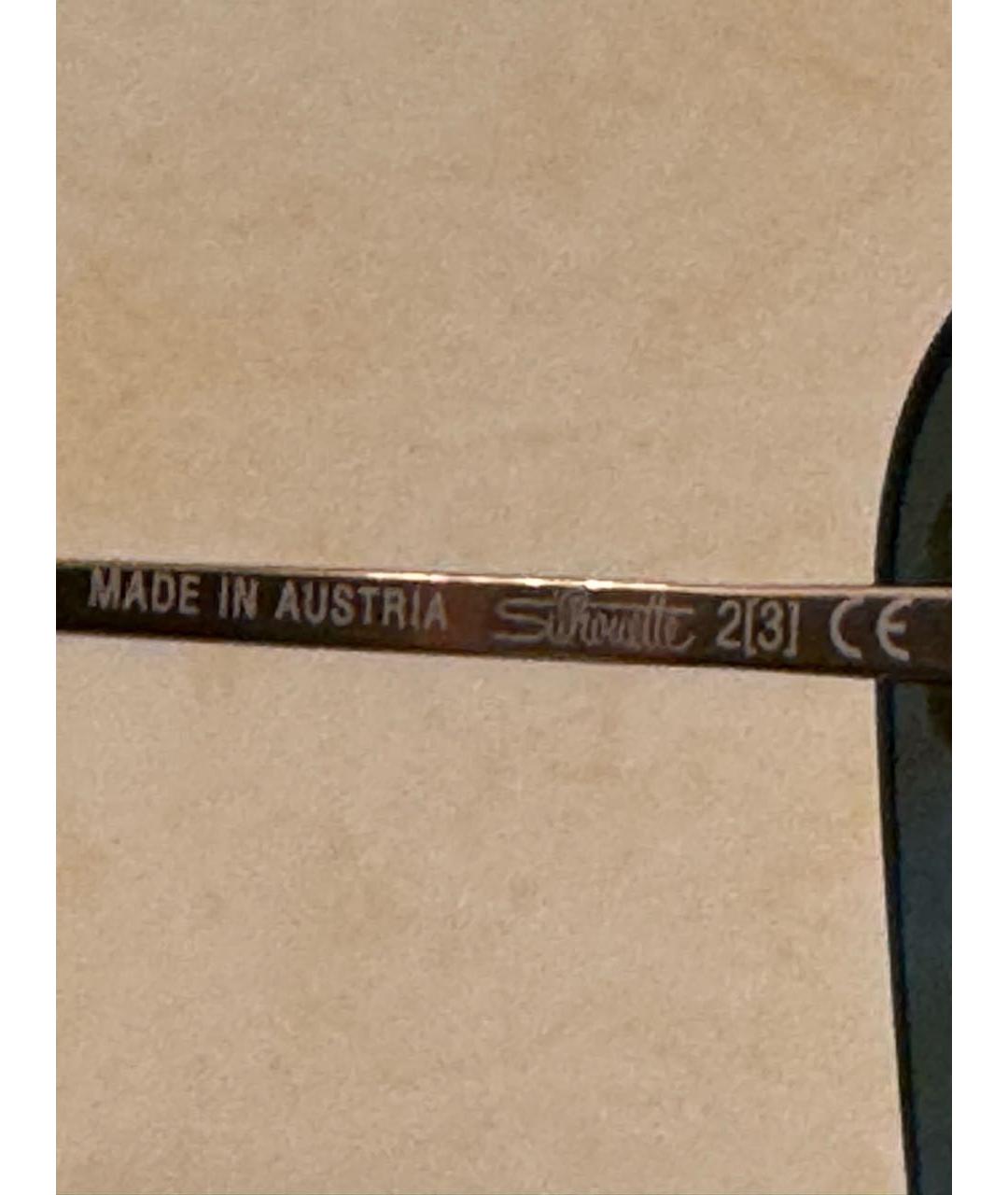 SILHOUETTE Золотые металлические солнцезащитные очки, фото 4