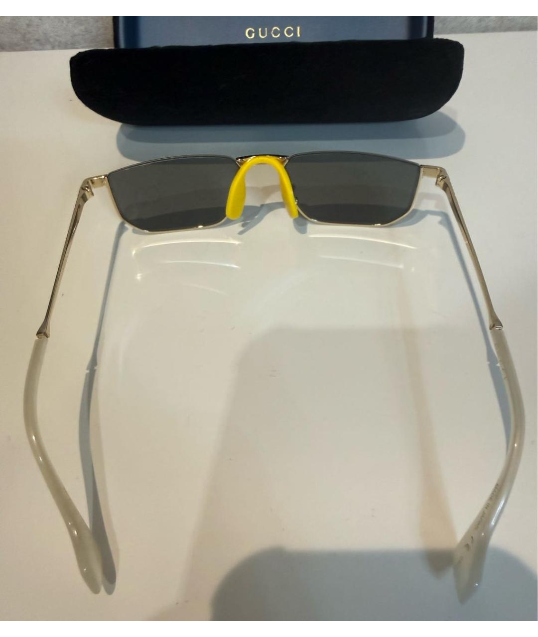 GUCCI Черные металлические солнцезащитные очки, фото 7