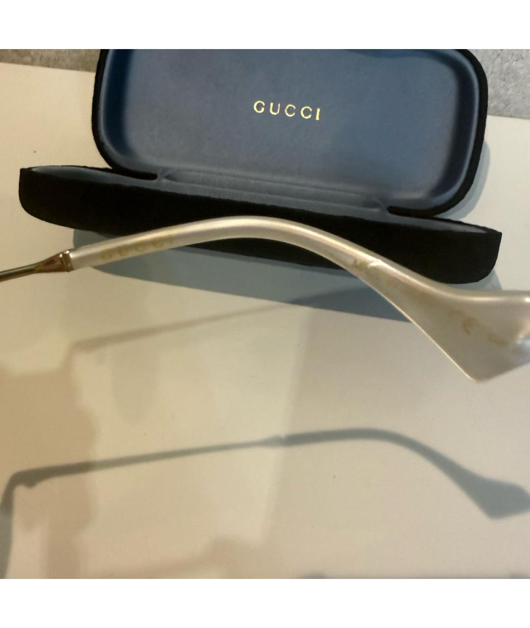 GUCCI Черные металлические солнцезащитные очки, фото 8