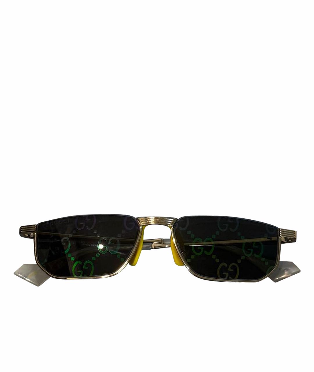 GUCCI Черные металлические солнцезащитные очки, фото 1