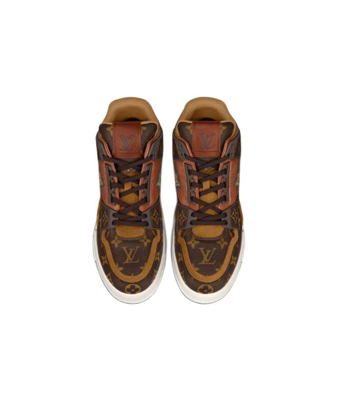 LOUIS VUITTON Коричневые высокие кроссовки / кеды, фото 3