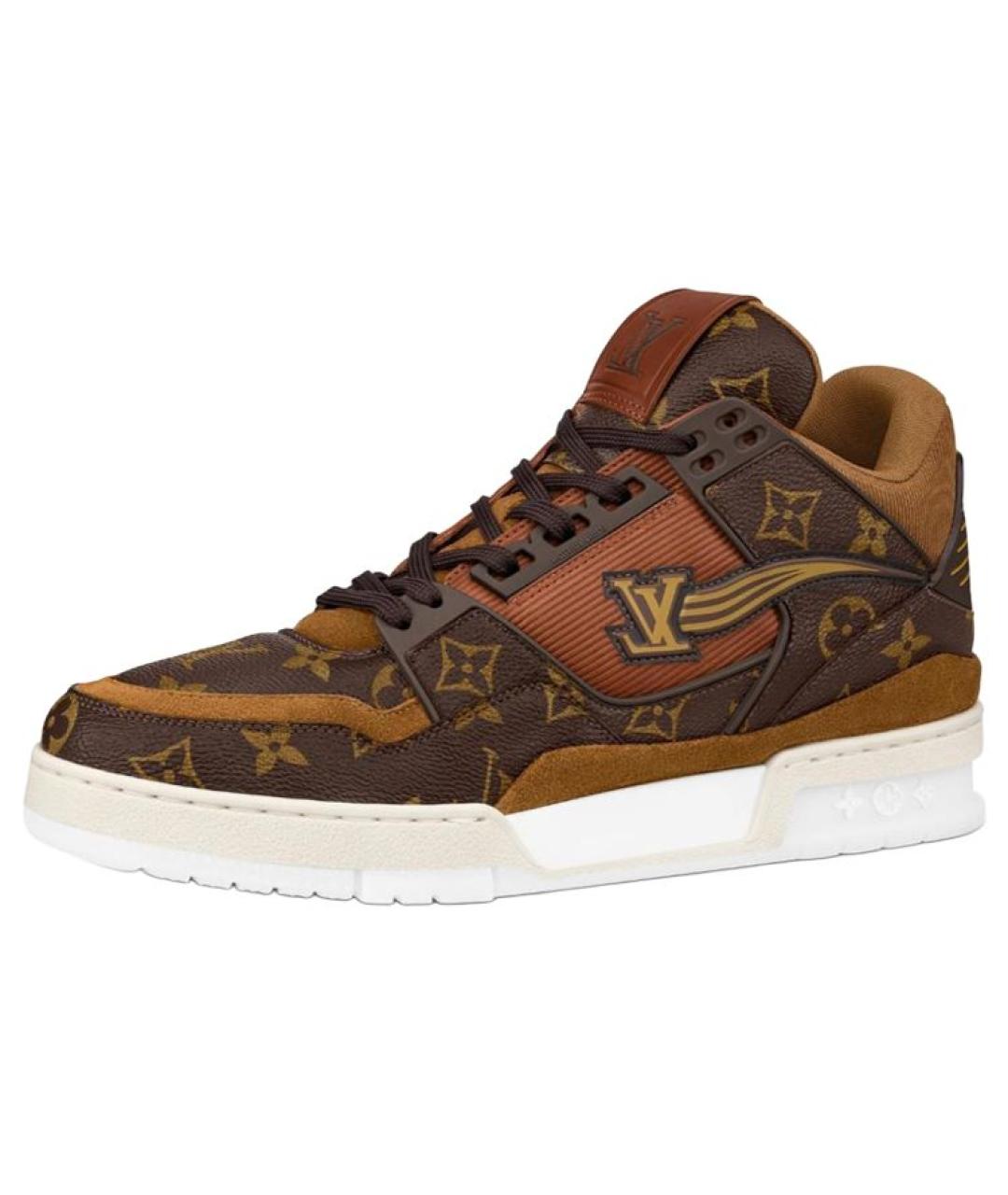LOUIS VUITTON Коричневые высокие кроссовки / кеды, фото 4
