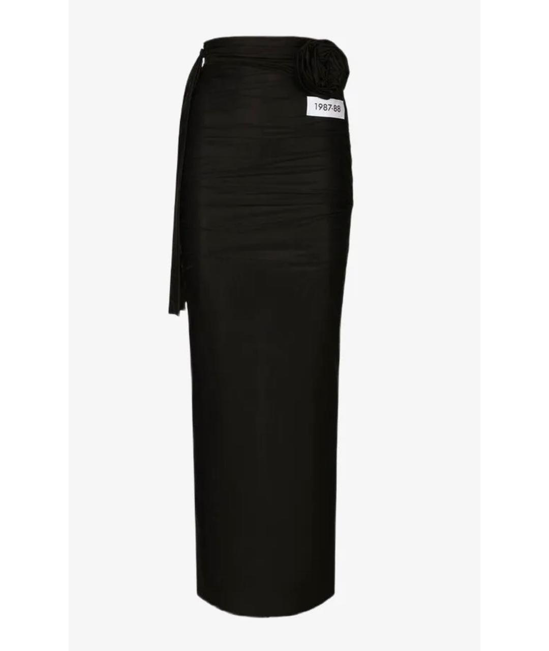 DOLCE&GABBANA Черная юбка макси, фото 5