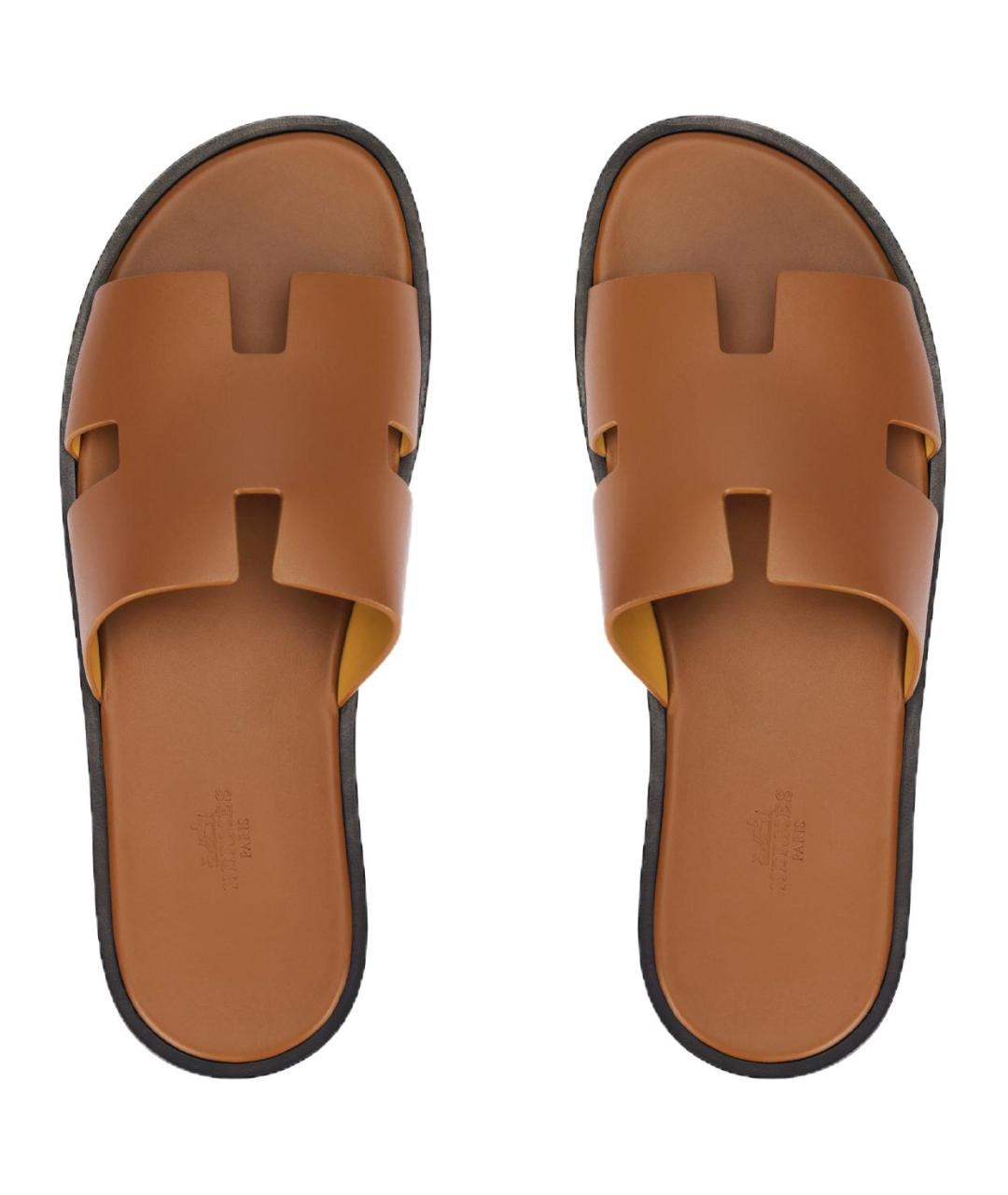 HERMES Коричневые сандалии, фото 3