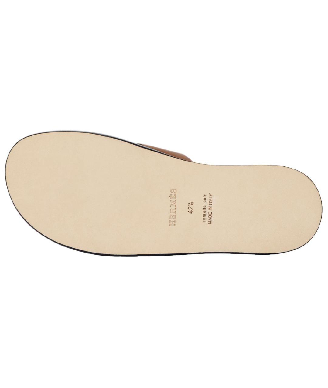 HERMES Коричневые сандалии, фото 5