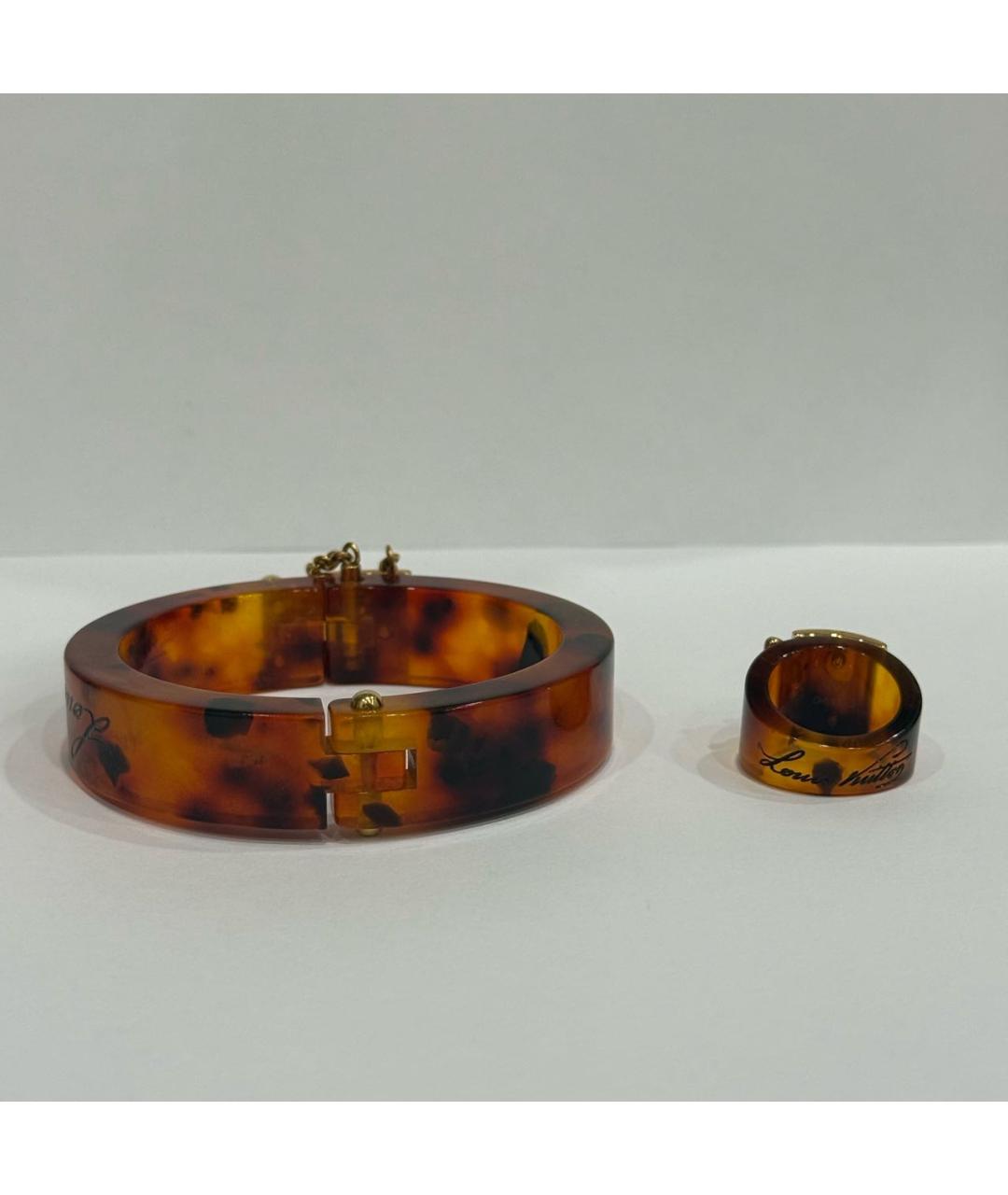 LOUIS VUITTON Коричневый пластиковый комплект, фото 2