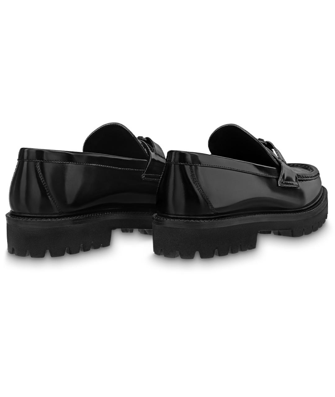 LOUIS VUITTON Черные кожаные лоферы, фото 4