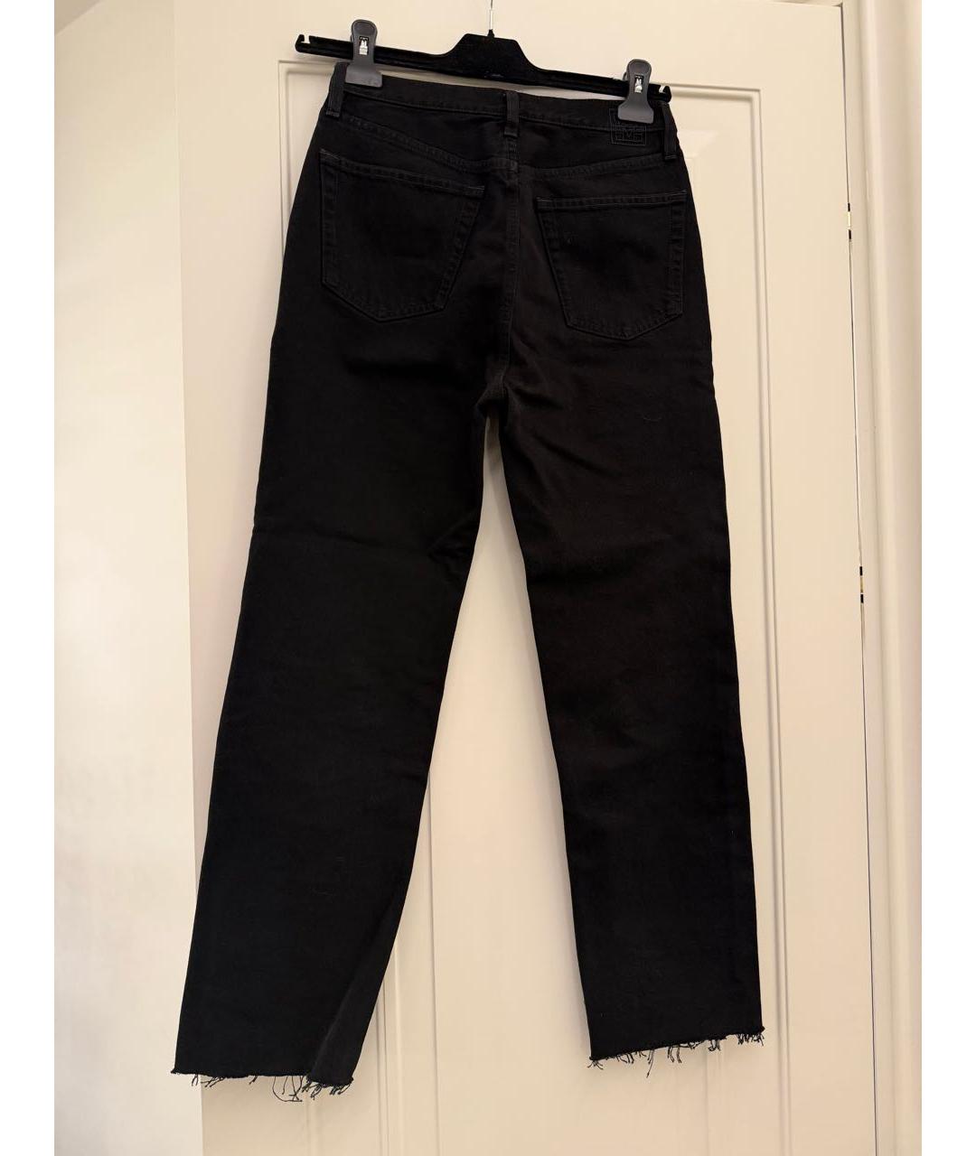 TOTEME Черные хлопковые прямые джинсы, фото 2