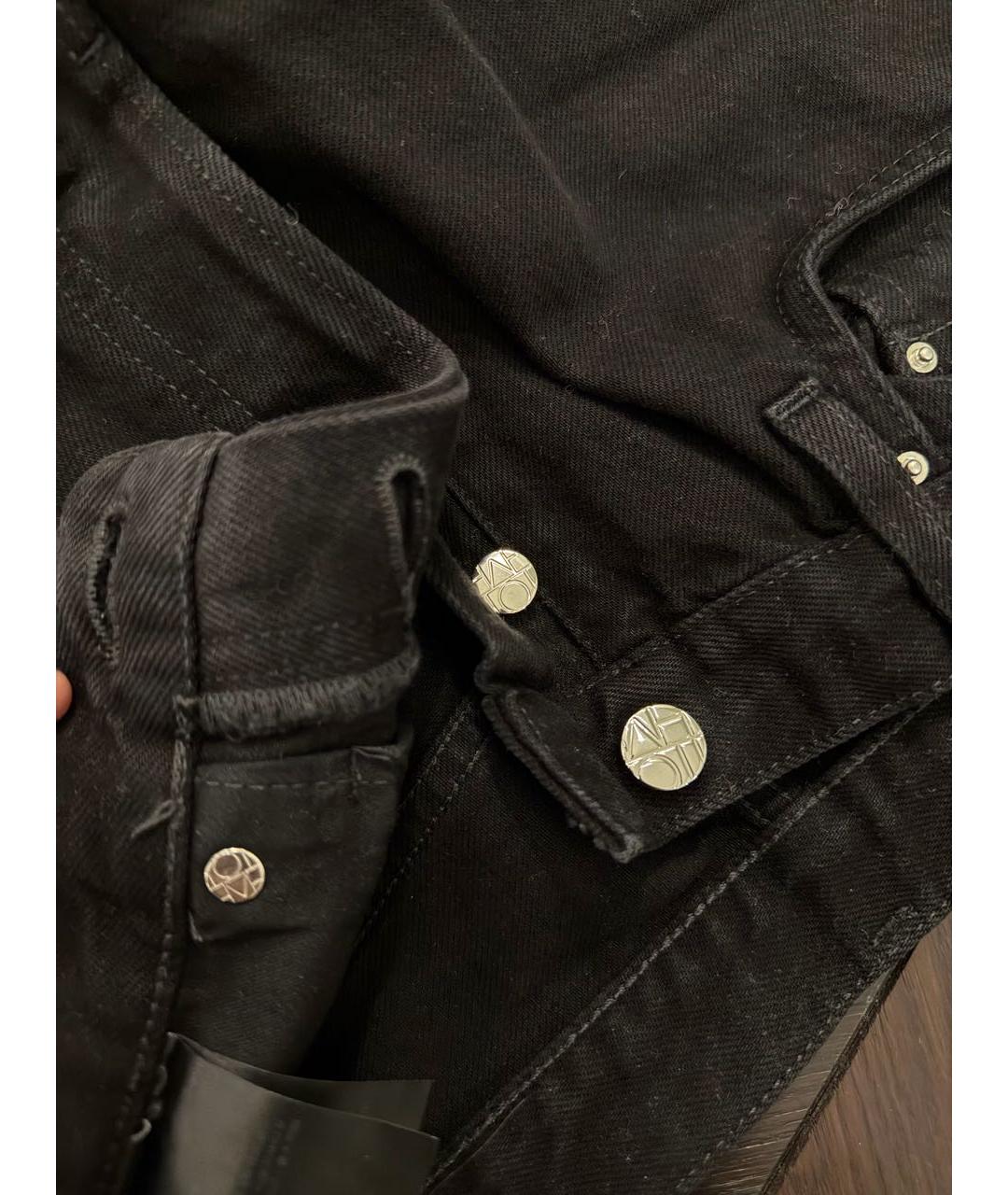 TOTEME Черные хлопковые прямые джинсы, фото 4