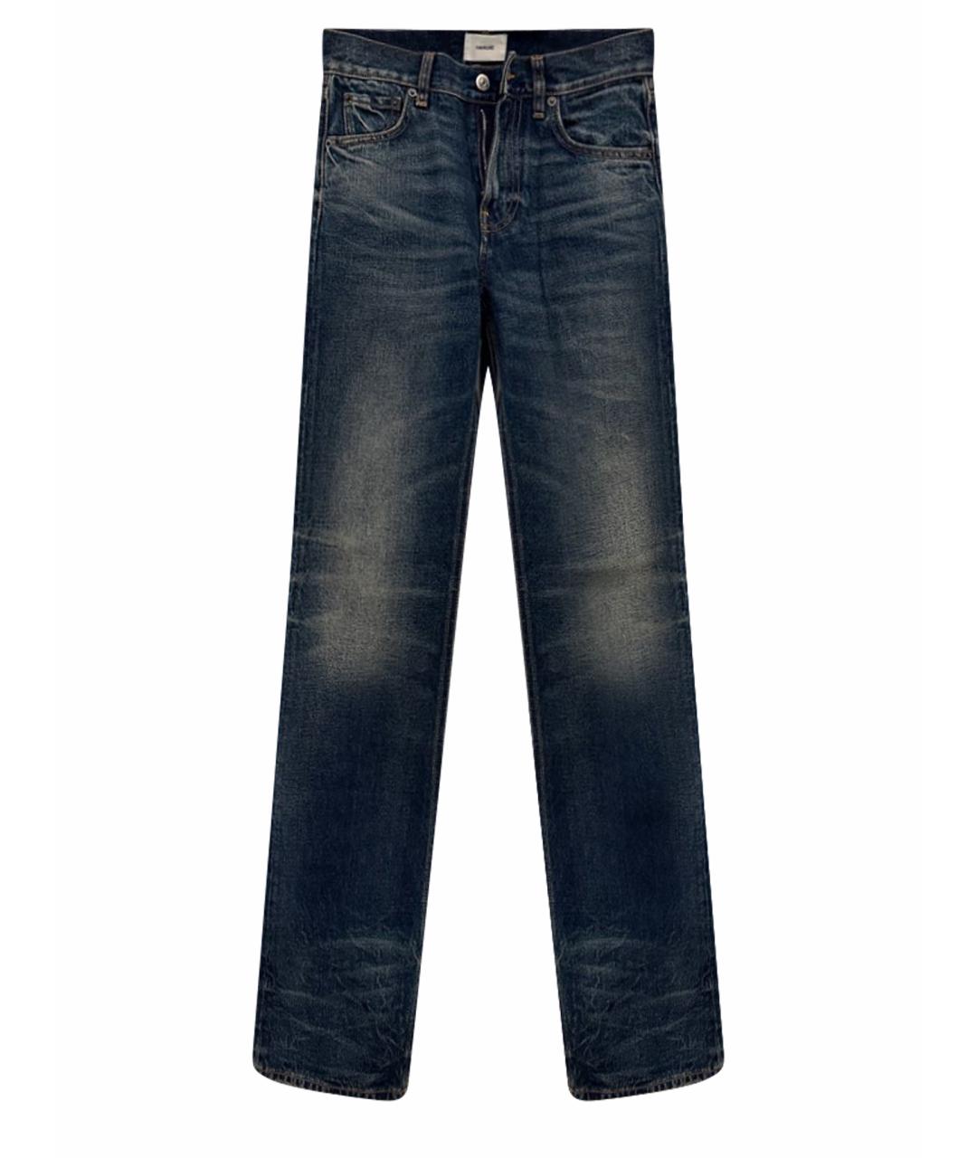 HAIKURE Синие хлопковые джинсы клеш, фото 1