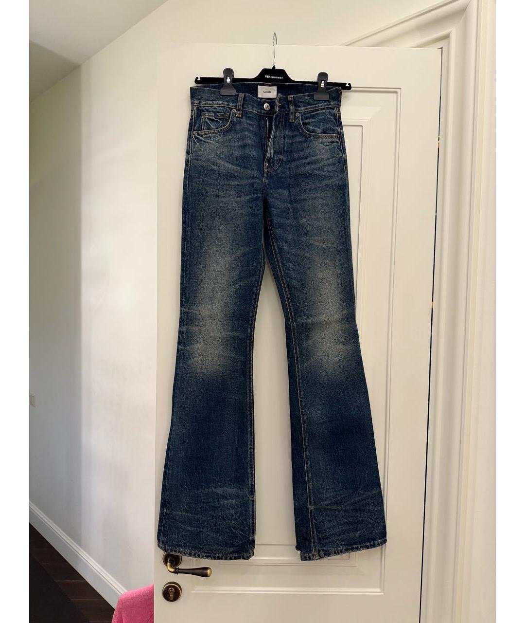HAIKURE Синие хлопковые джинсы клеш, фото 5
