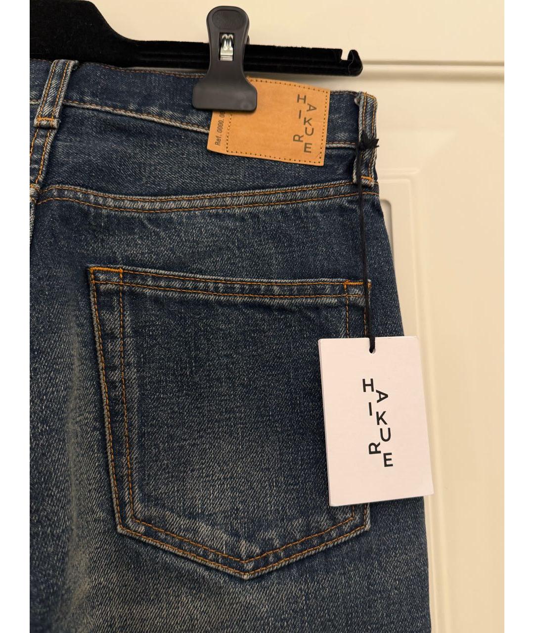 HAIKURE Синие хлопковые джинсы клеш, фото 4