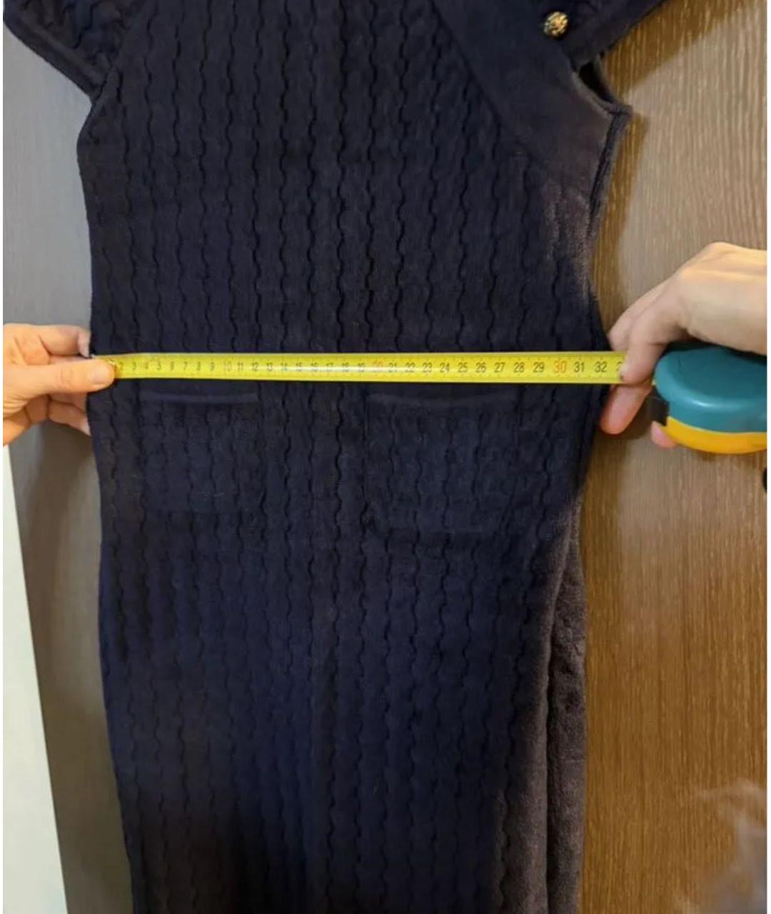 CHANEL Черное вискозное повседневное платье, фото 5