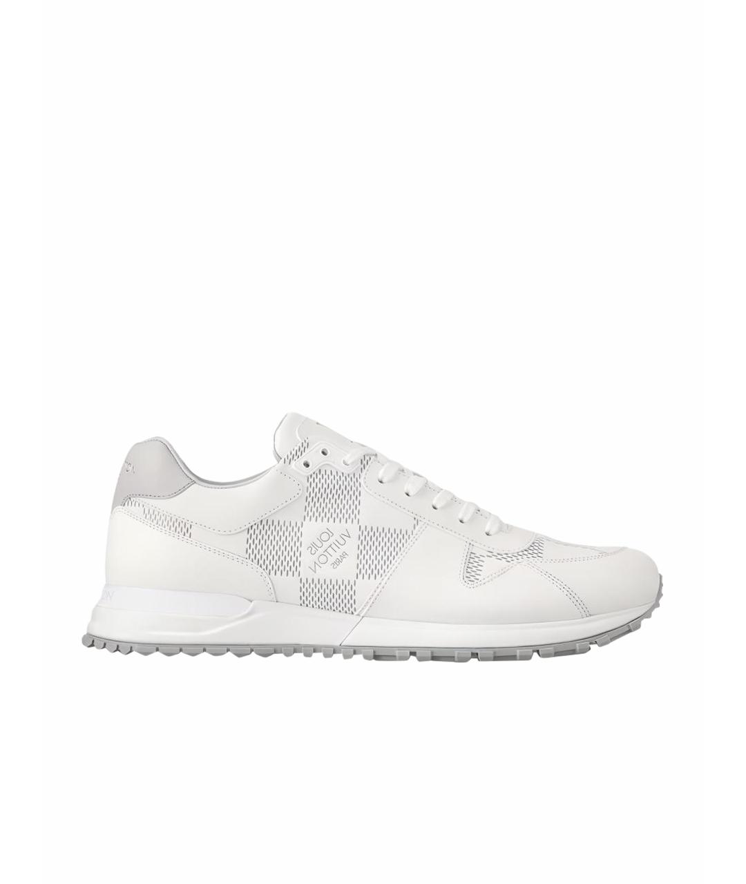 LOUIS VUITTON Серые кожаные низкие кроссовки / кеды, фото 1