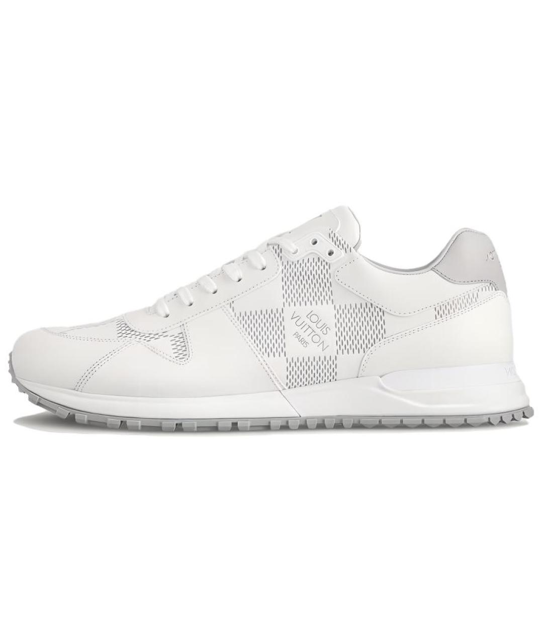 LOUIS VUITTON Серые кожаные низкие кроссовки / кеды, фото 5