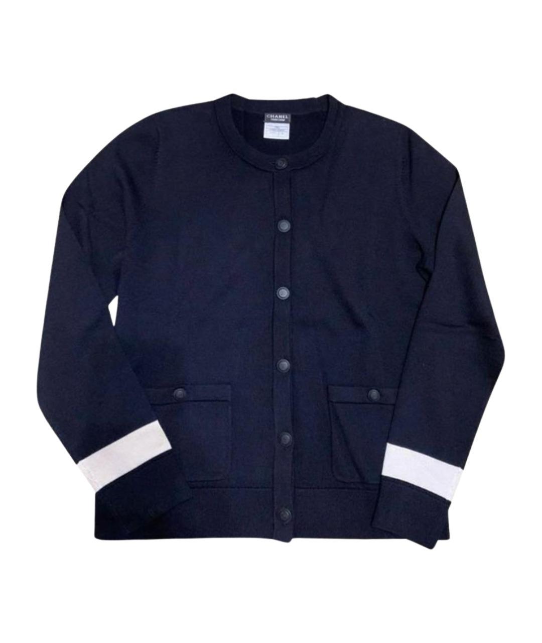 CHANEL Темно-синий шерстяной джемпер / свитер, фото 1