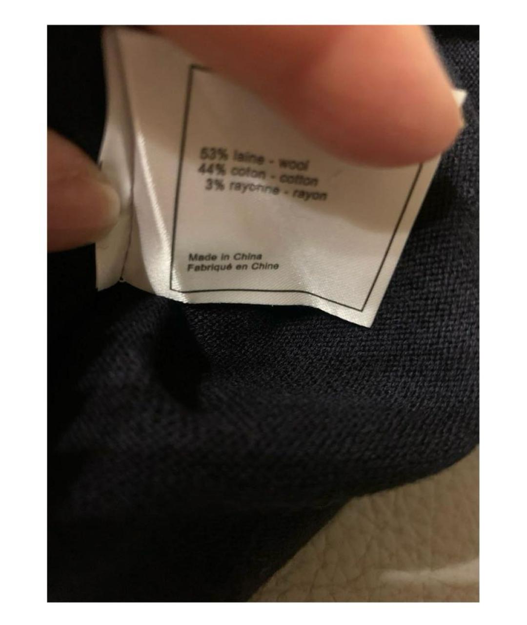 CHANEL Темно-синий шерстяной джемпер / свитер, фото 7