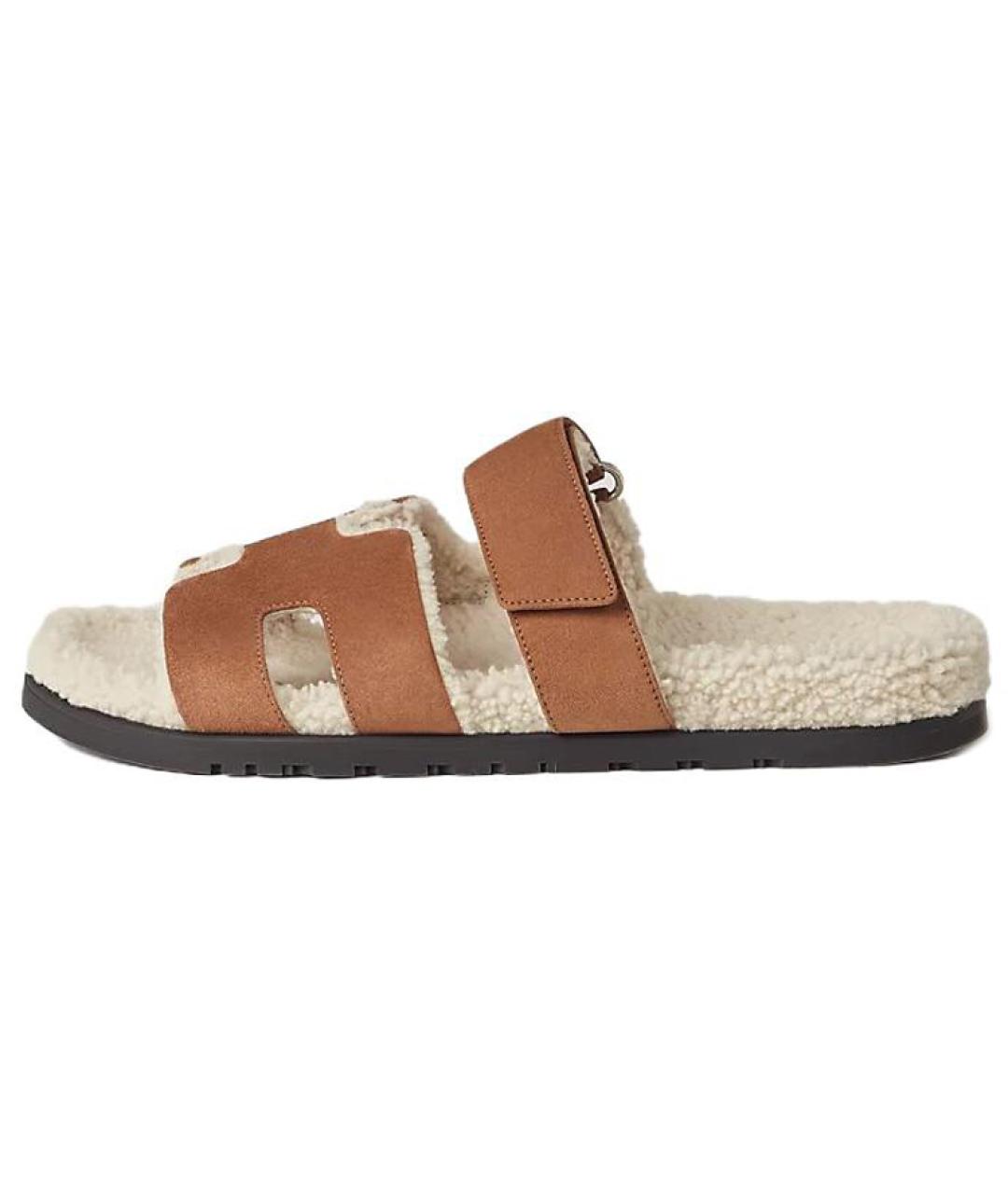 HERMES Бежевые сандалии, фото 6