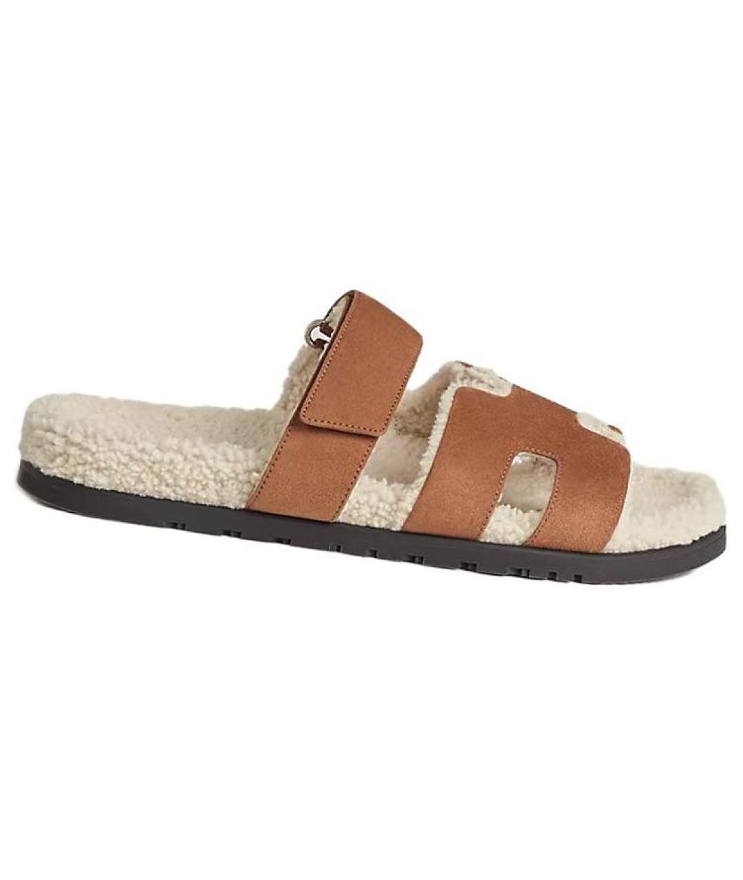 HERMES Бежевые сандалии, фото 2