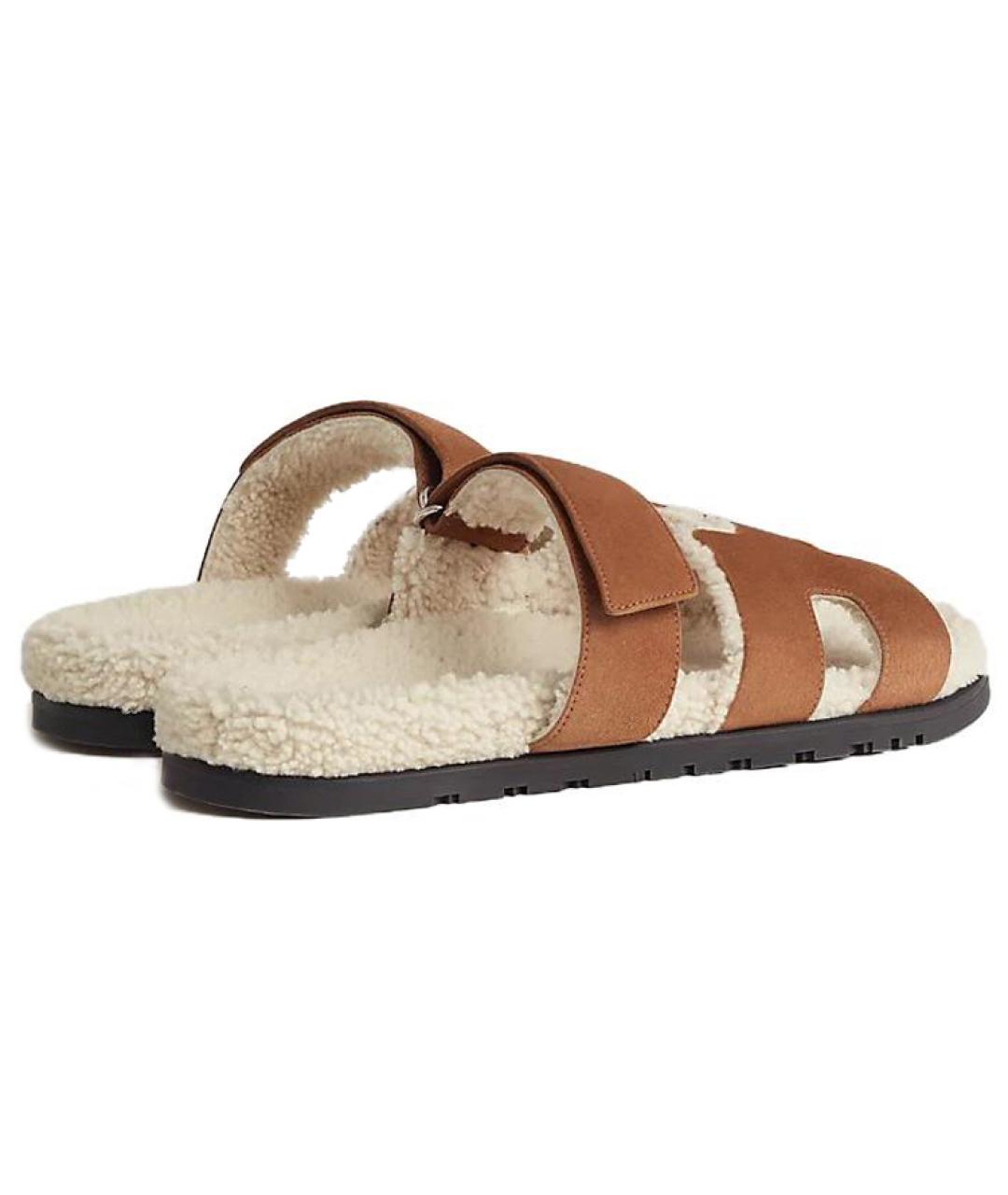 HERMES Бежевые сандалии, фото 5