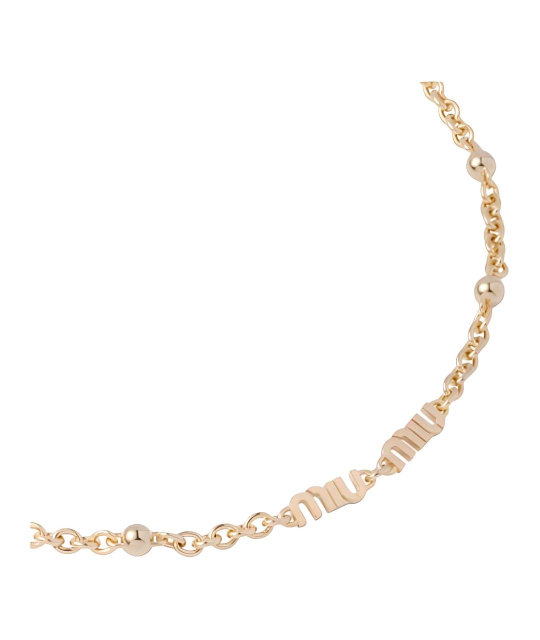 MIU MIU Золотое металлическое колье, фото 3