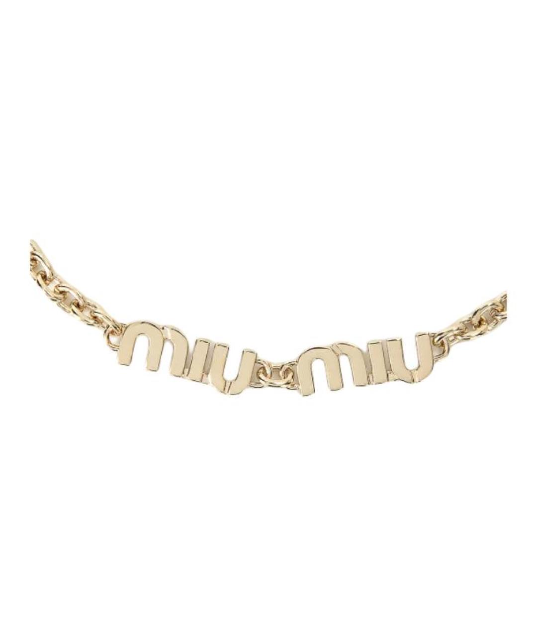 MIU MIU Золотое металлическое колье, фото 4