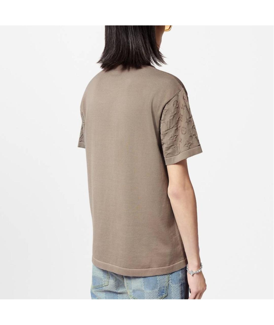 LOUIS VUITTON Коричневая футболка, фото 5