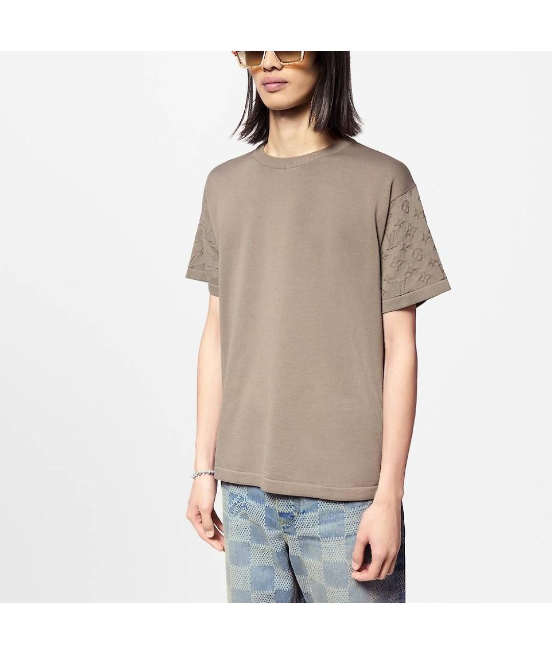 LOUIS VUITTON Коричневая футболка, фото 2