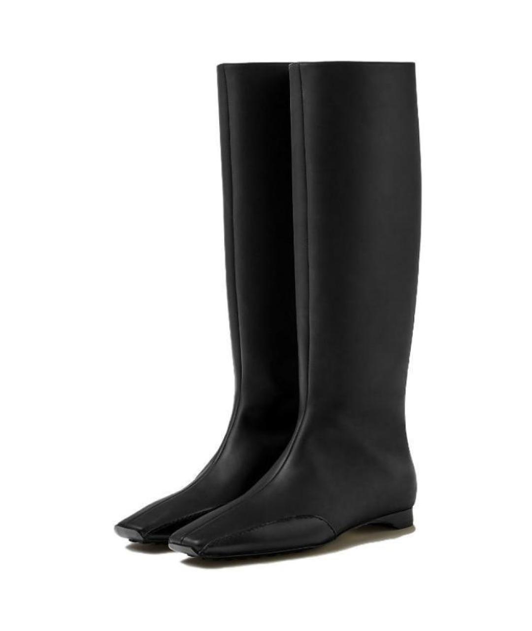 HERMES Черные кожаные сапоги, фото 3