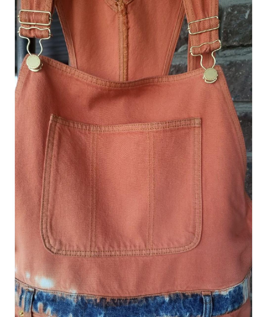 ALBERTA FERRETTI Оранжевый деним комбинезон, фото 7