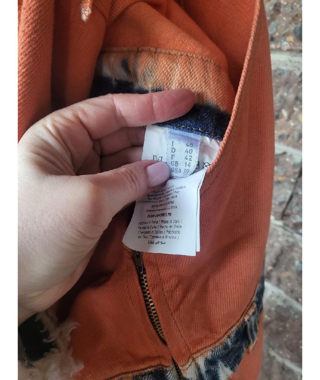 ALBERTA FERRETTI Оранжевый деним комбинезон, фото 6