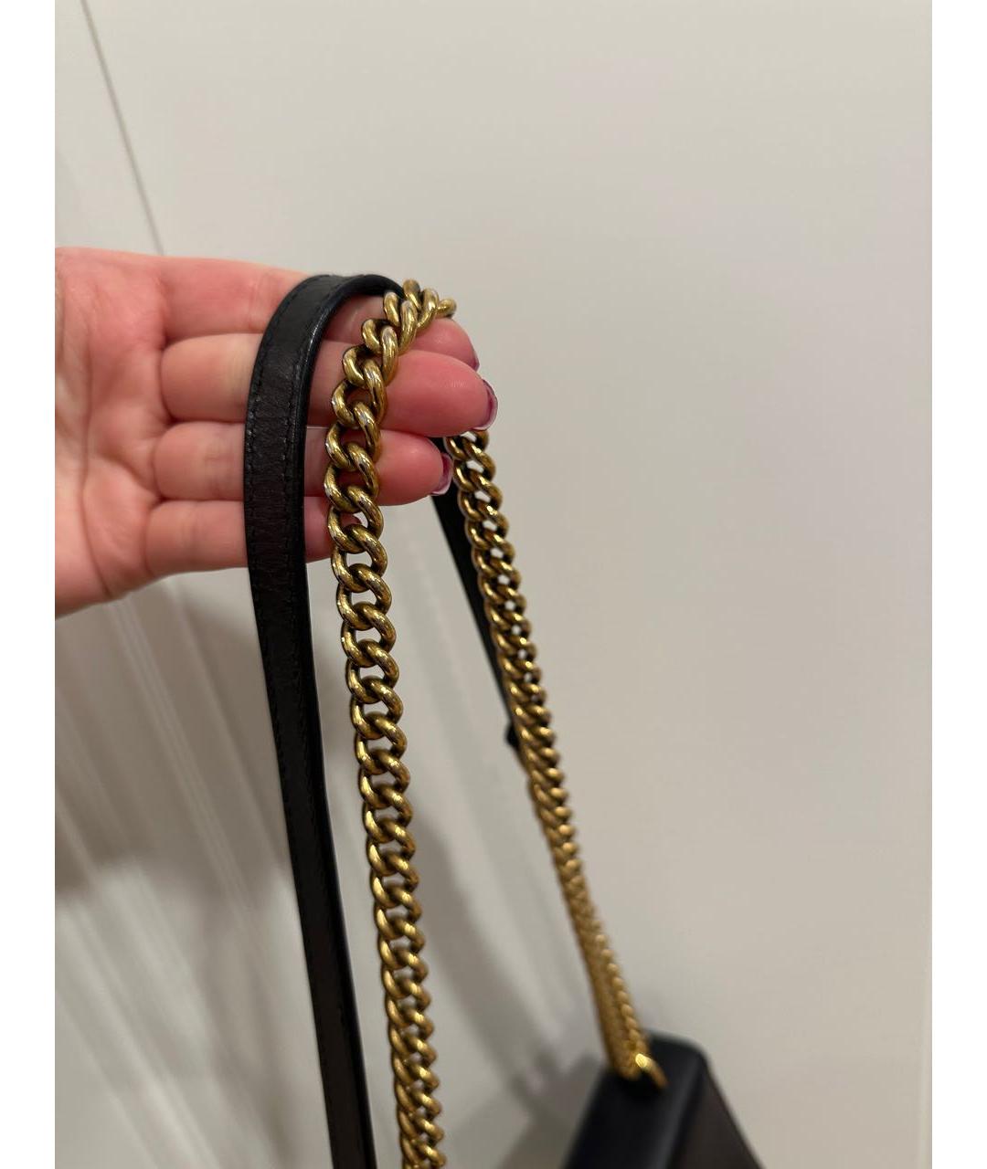 BALENCIAGA Черная кожаная сумка через плечо, фото 6