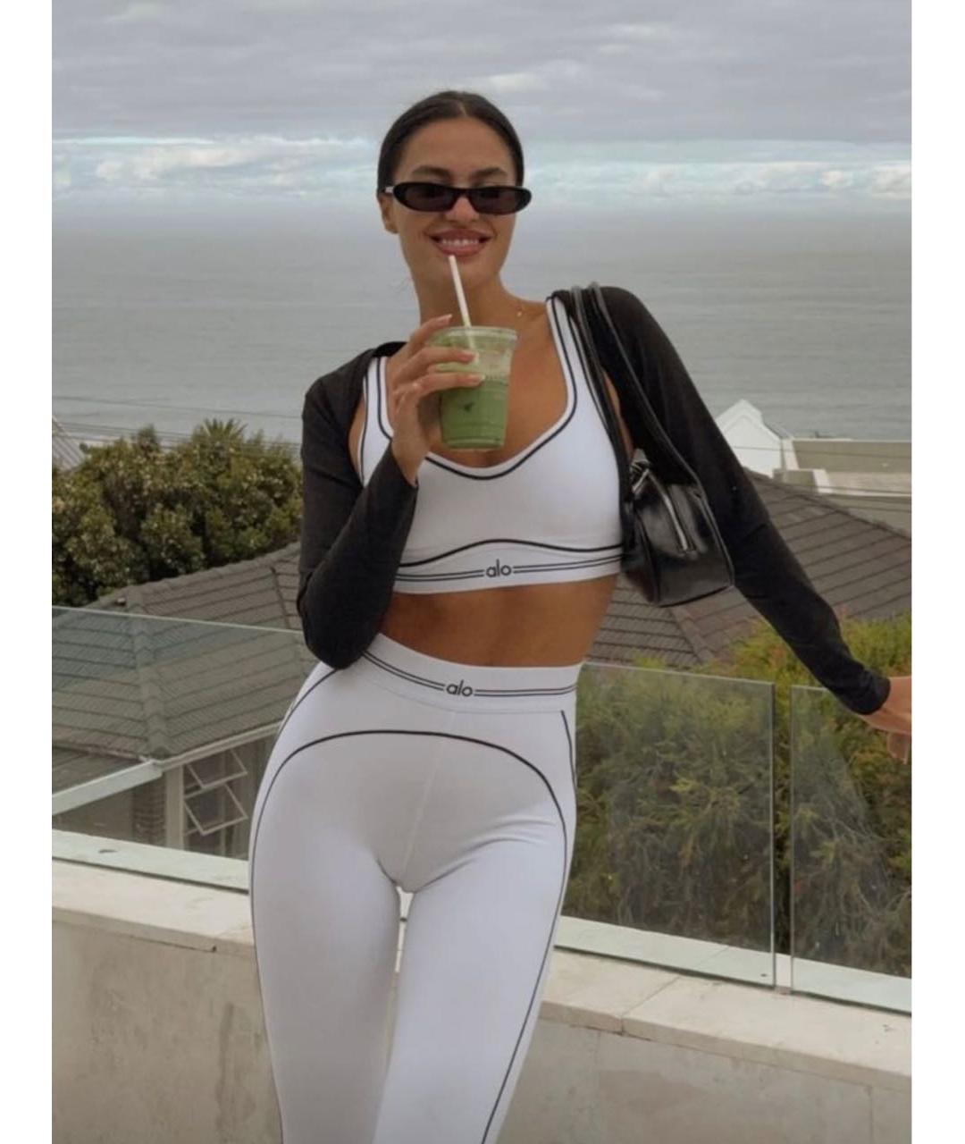 ALO YOGA Белая майка, фото 3