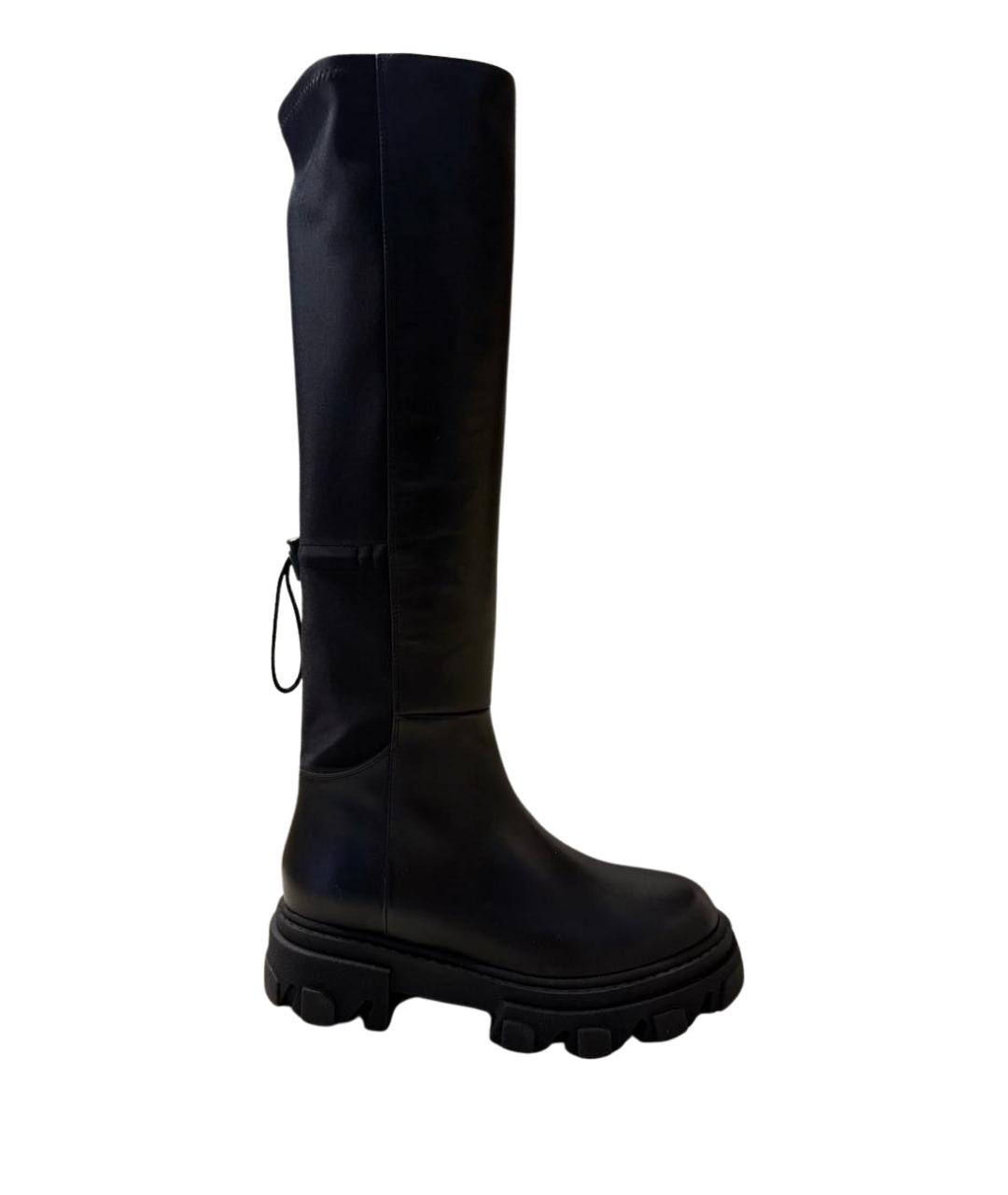 GIABORGHINI Черные кожаные сапоги, фото 1