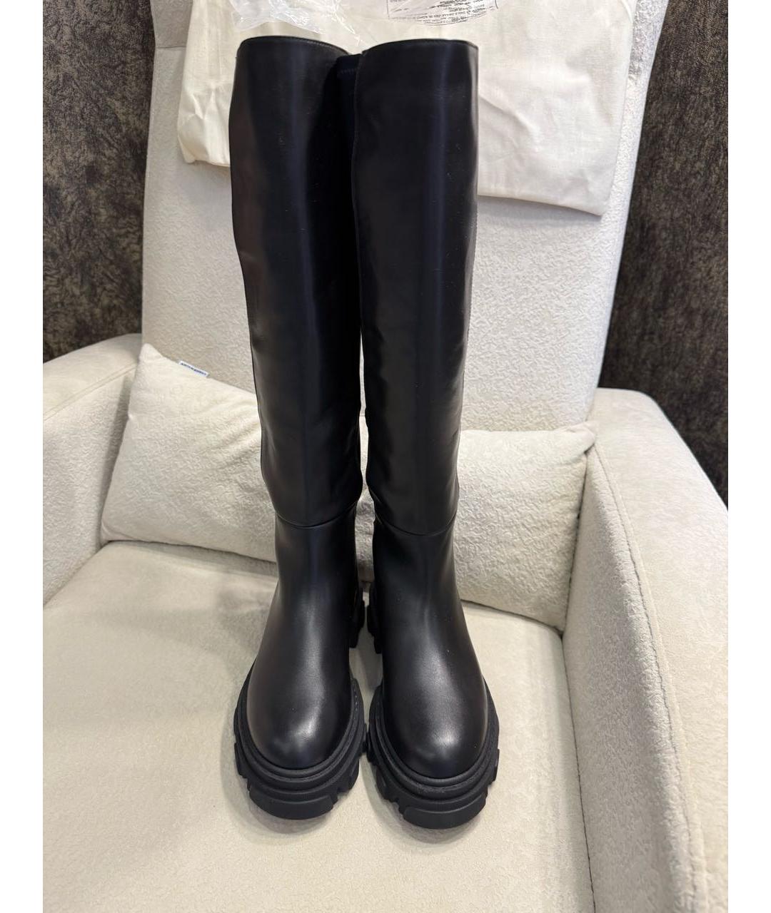 GIABORGHINI Черные кожаные сапоги, фото 2