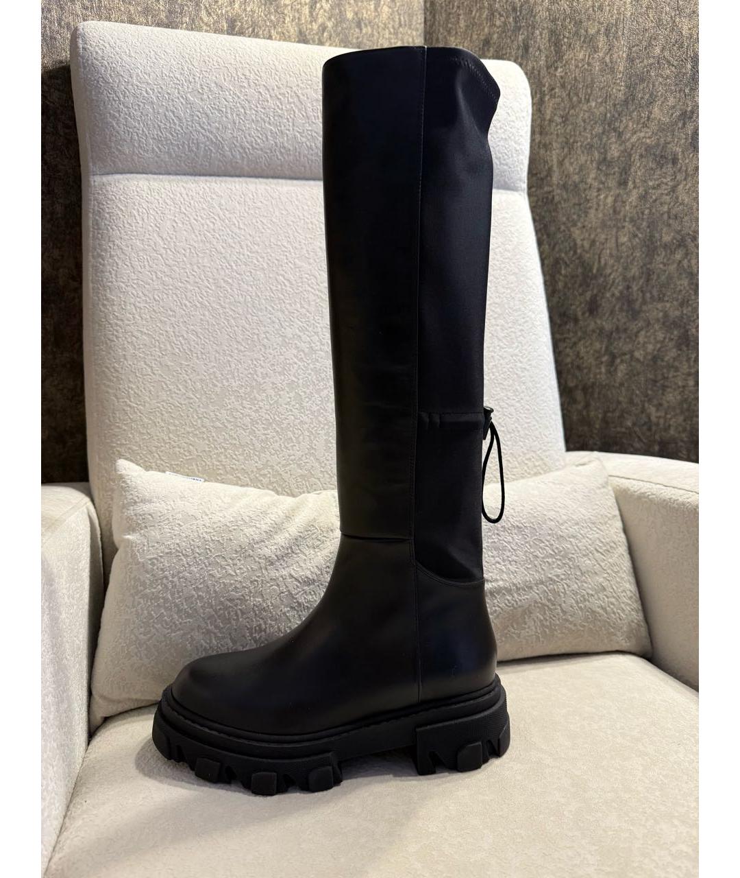GIABORGHINI Черные кожаные сапоги, фото 5