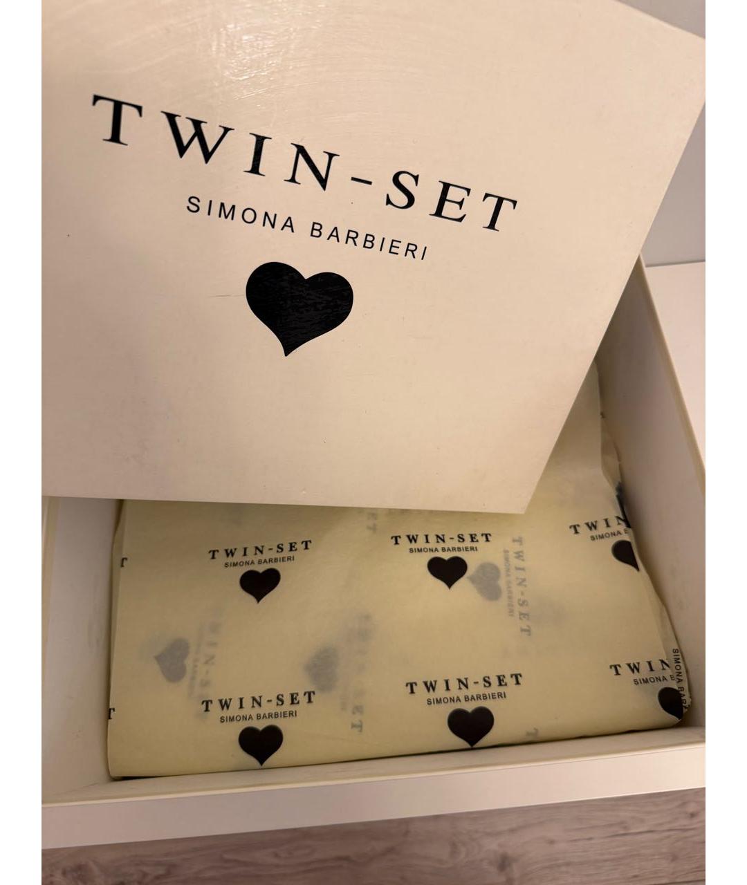 TWIN-SET Синие кожаные ботинки, фото 7