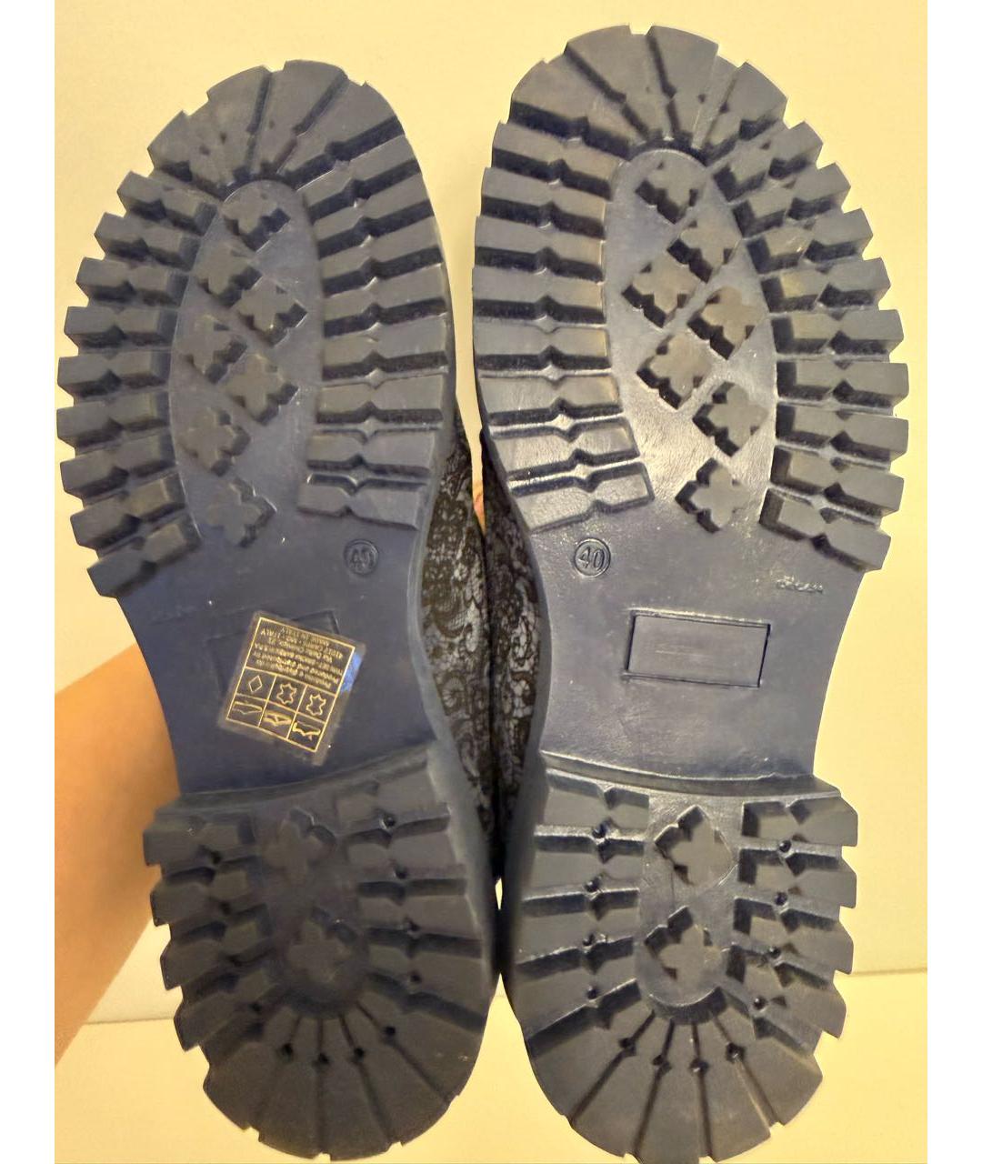 TWIN-SET Синие кожаные ботинки, фото 5