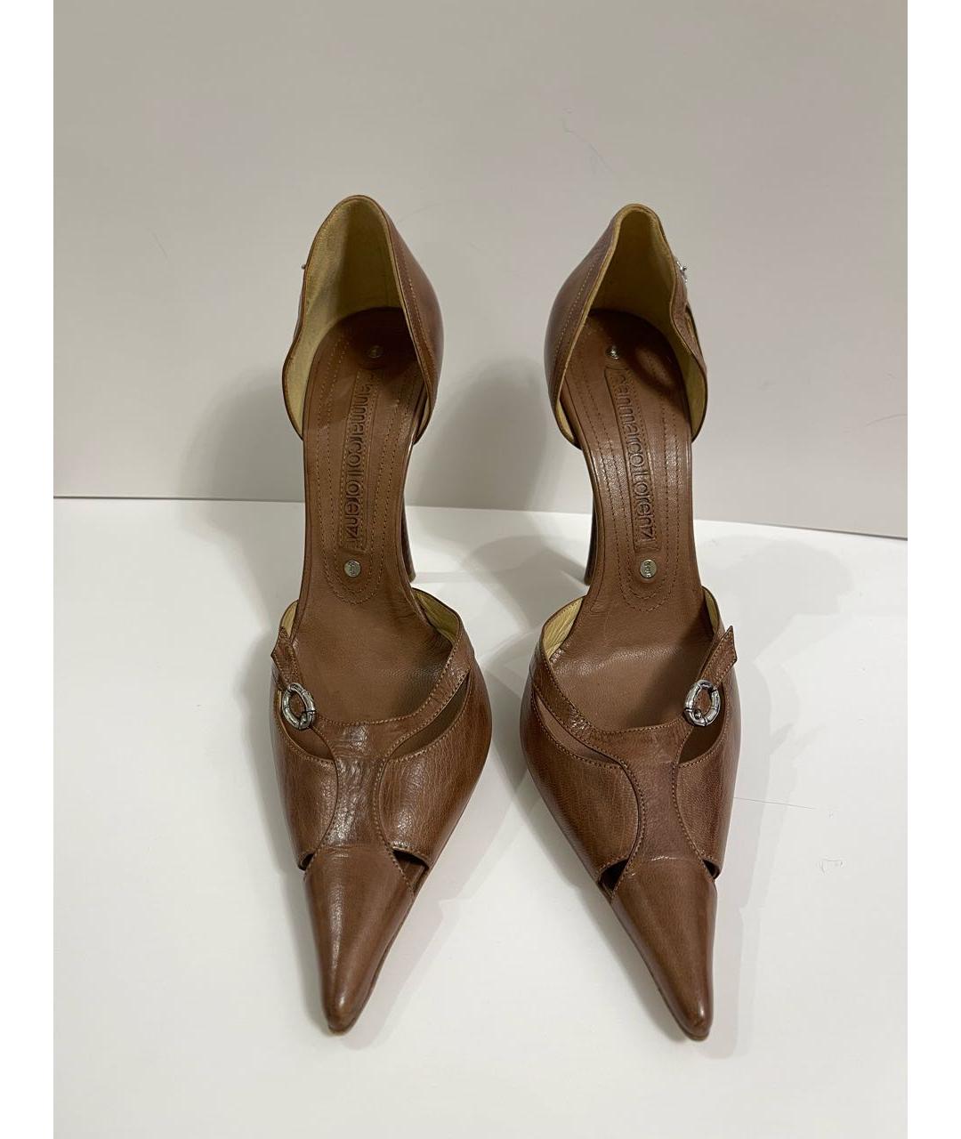 GIAN MARCO LORENZI Бежевые кожаные туфли, фото 2