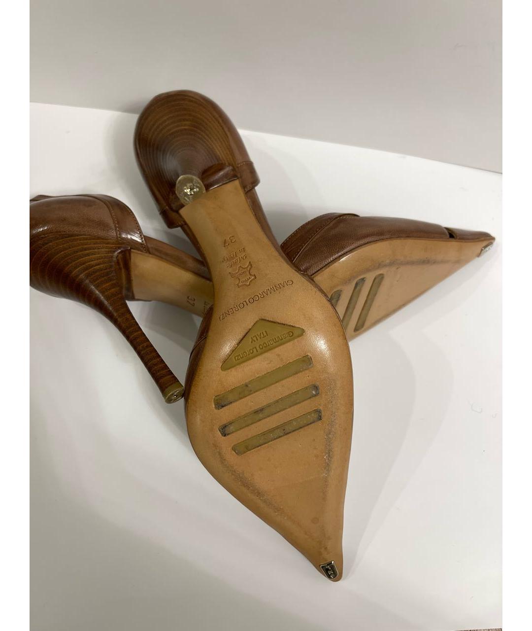 GIAN MARCO LORENZI Бежевые кожаные туфли, фото 7