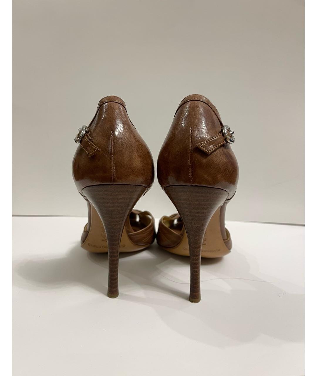 GIAN MARCO LORENZI Бежевые кожаные туфли, фото 4