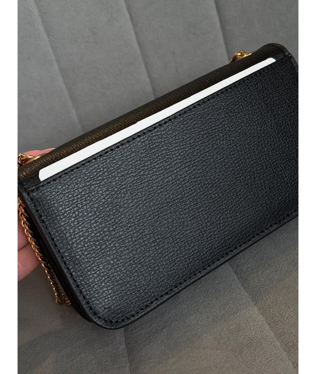 KARL LAGERFELD Черная кожаная сумка через плечо, фото 3