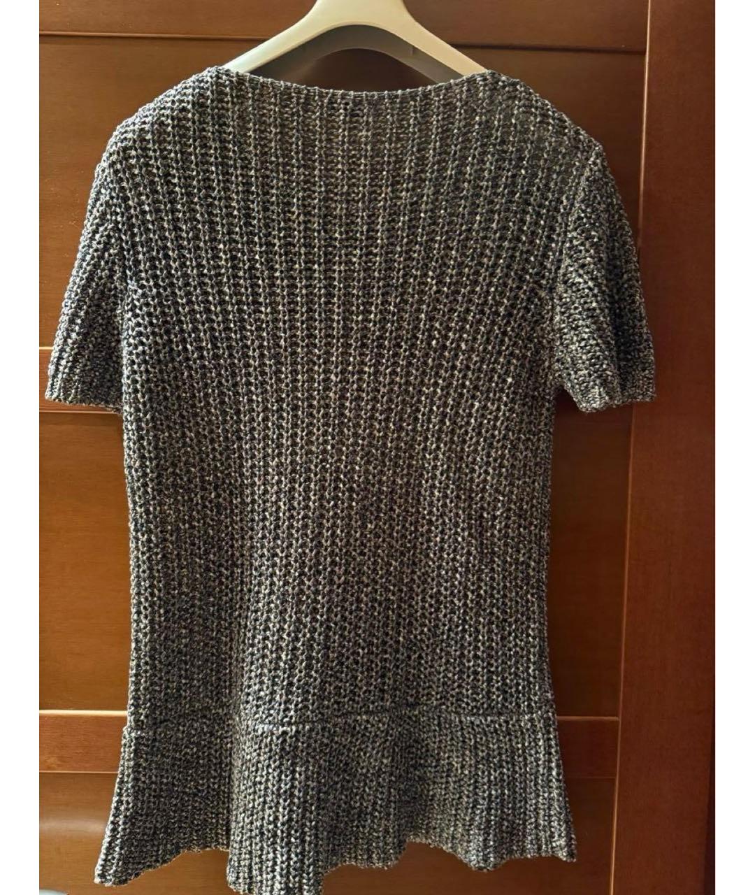 BRUNELLO CUCINELLI Антрацитовый хлопковый джемпер / свитер, фото 2