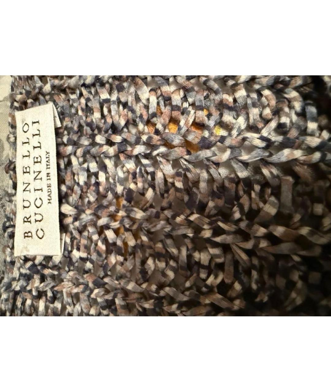 BRUNELLO CUCINELLI Антрацитовый хлопковый джемпер / свитер, фото 3