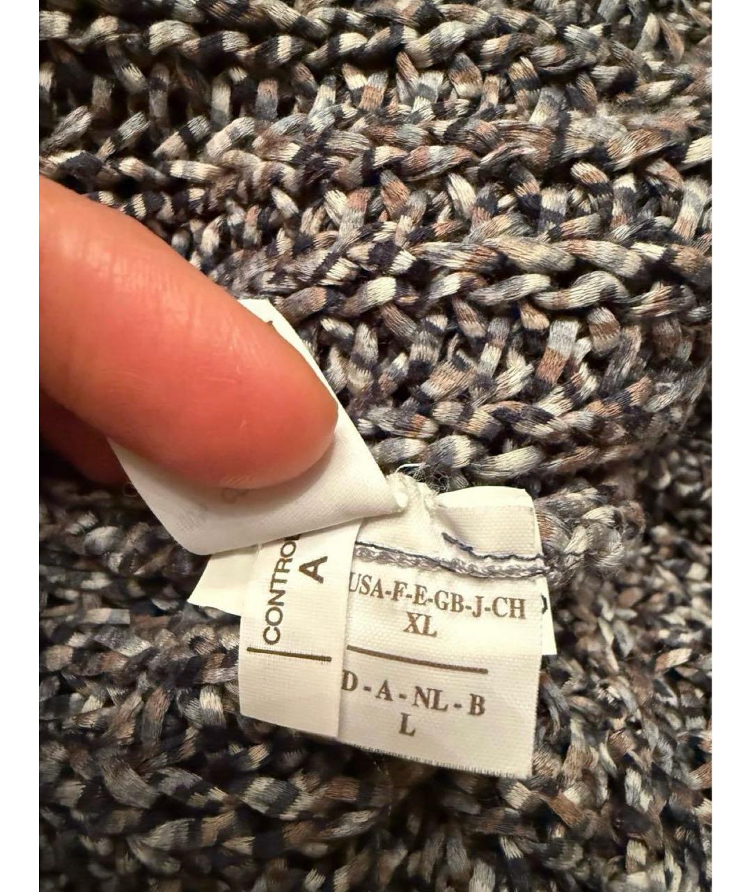 BRUNELLO CUCINELLI Антрацитовый хлопковый джемпер / свитер, фото 4